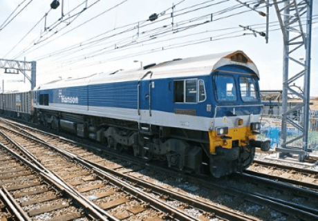 Blue Hanson train