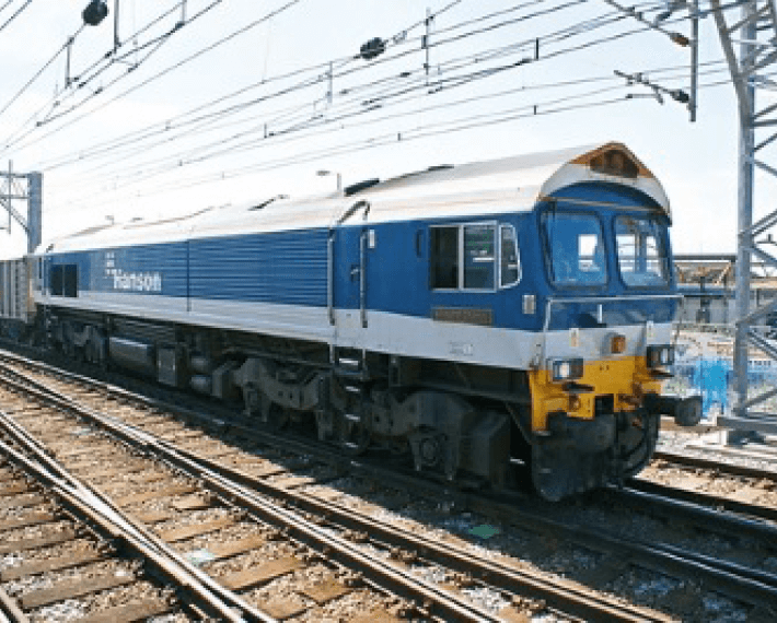 Blue Hanson train