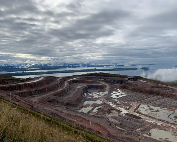 top shot of quarry