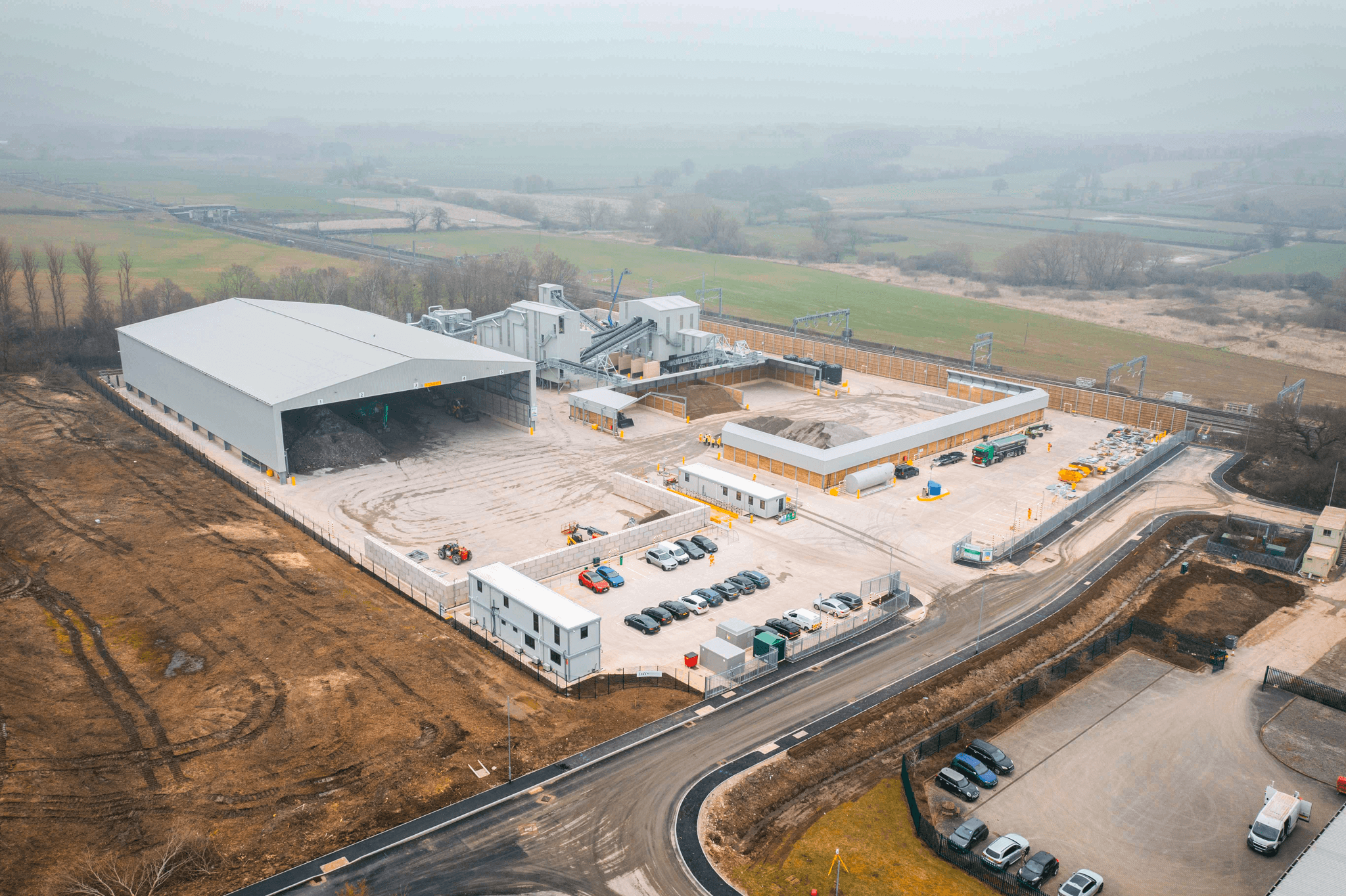Drone photo overview of Day Aggregates wellingborough